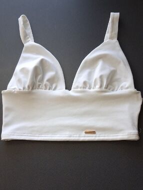 White Cropped Tank Top Large Missguided